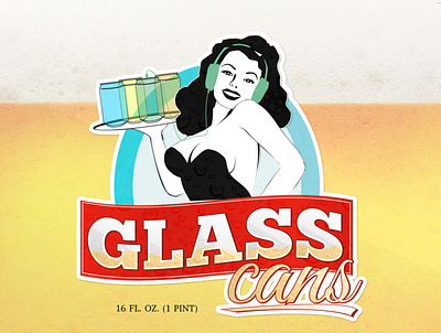 Glass Cans design illustration logo vector