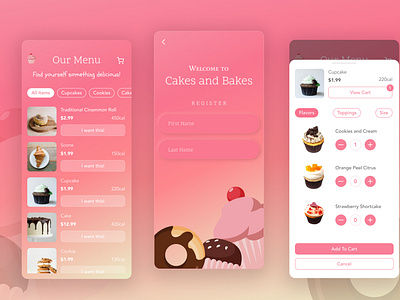 Bakery Mobile UI Concept