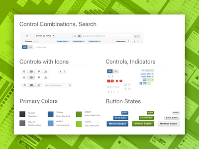 Web UI kit blue components elements gray green icons interface refresh styleguide ui uikit web