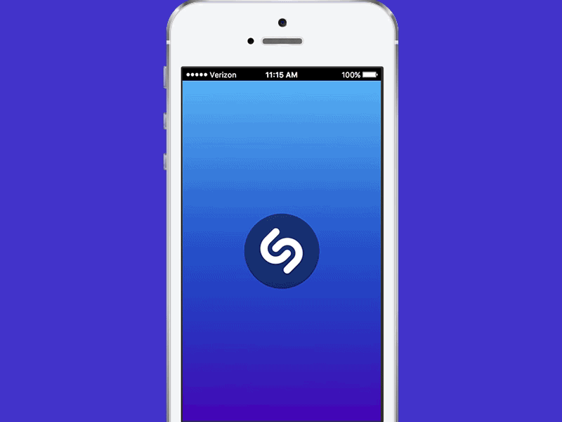 App user flow prototype concept - Shazam