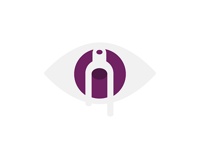 Lost Logo 1 bottle design drip eye logo purple