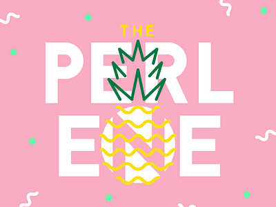 Rejected Perlene Logo coworking space crown design dots illustration logo pineapple single stroke women