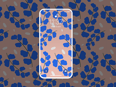 Wallpaper plant pattern