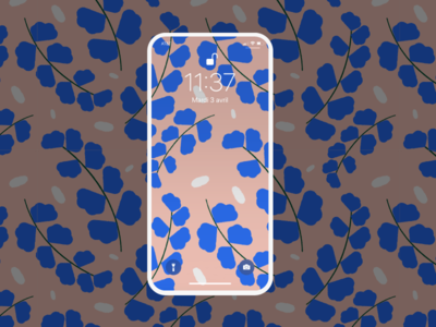 Wallpaper plant pattern blue illustration pattern pink plant wallpaper