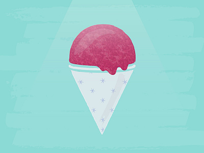 Snow Cone illustration melting snow cone treats vector