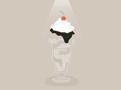 Sundae ice cream illustration melting sundae treats vector