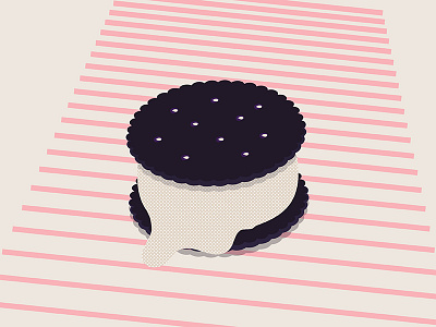 Ice Cream Sandwich ice cream sandwich illustration melting treats vector
