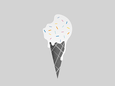 Ice Cream with Sprinkles ice cream illustration melting vector