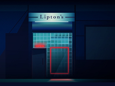Lipton's glow la la land lights neon neon lights night open shadows signs