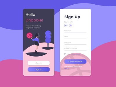 Daily UI #1 daily ui dailyui 001 dribbble mobile app ui mobile design mobile screens screen screen design signup ui ux uidesign welcome