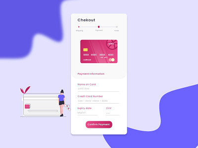 DailyUI002 Credit Card Checkout checkout checkout form checkout page daily ui dailyui dailyui002 dribbble mobile app screen ui