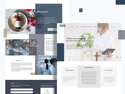 Grow Pharma Landing page cannabis flower homepagedesign landing page concept landing page design landing page ui landingpage medical medicine pharmacists pharmacy uiuxdesign webdesig