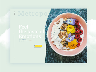 Metropolis bowl conceptual design concpet food fruit fruits landingpage marketing restaurant uidesign webdesign
