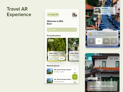 Travel AR App animation ar experience mobile app sarajevo travel travel app ui