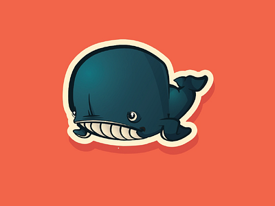 Whale animal blue colors fish illustration sea tutorial vector whale