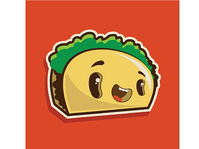 Tacos face food illustration tacos vector