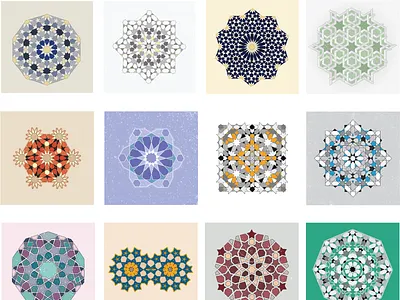 Islamic Patterns Collections design geometric illustration islamic islamicart pattern pattern design set vector