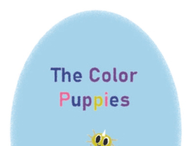 Color Puppies Book Cover graphic design illustration
