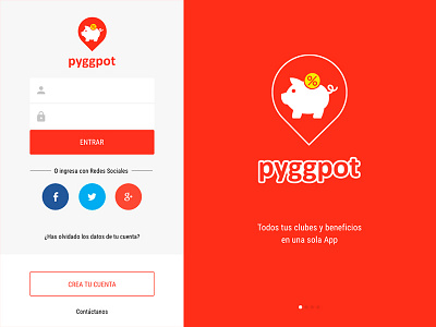 Pyggpot App Design app mobile