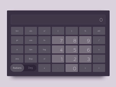 Calculator calculator dailyui dailyui004 purple