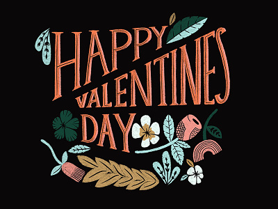 Valentines Day Hand Lettering flowers hand lettering procreate valentines day