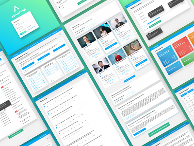 HR platform blue dashboard gradient green interface ui uiux web