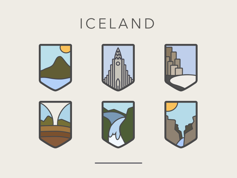 Iceland travel badge iceland