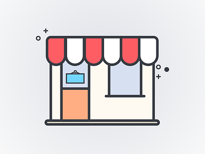 Small Business Saturday icon illustration small business store storefront