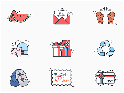 Cyber Monday Love Your Melon Icons black friday cyber monday design holiday icon illustration logo