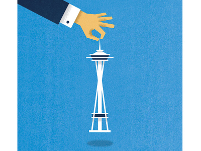 Seattle hand seattle space needle