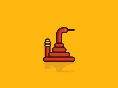 Snake flag hot dog illustration pile poop snake