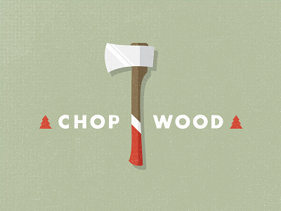 Chop Wood axe illustration