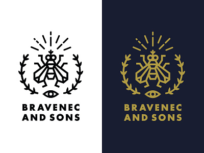 Bravenec and Sons eye fly logo secret society wreath