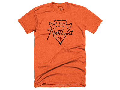 PNW arrowhead hand drawn illustration pnw tee type