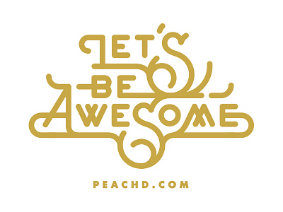 Let's Be Awesome Too custom illustration type