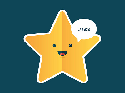Bad Ass bad ass star sticker sticker mule