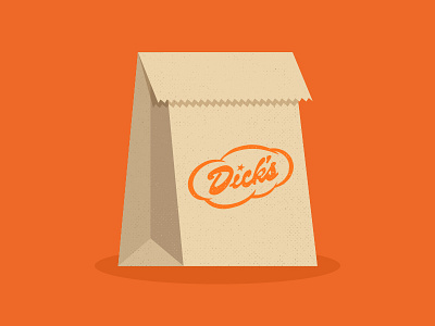 Dick's bag brown bag burgers dicks lunch bag