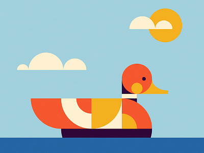 Duck duck illustration shapes