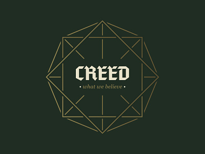 Creed - Title Artwork apostles church creed geometric line art