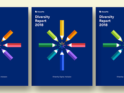 Diversity Report burst color wheel colored pencils cover diversity illustration pencil rainbow