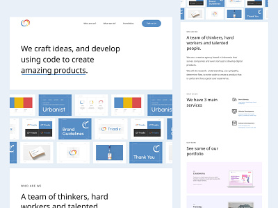 Triadix Website Redesign - Creative Agency agency corporate crerative minimalis ui ui design uiux ux design web design