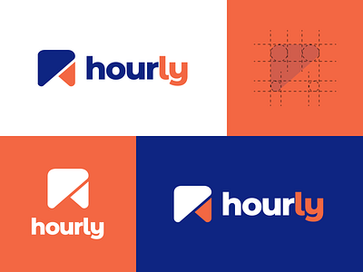 Hourly and Save logo branding concept graphic design inspiration logo logo design logo for sale minimalist modern