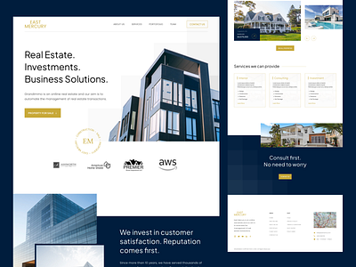 Real Estate Landing Page Design - Exploration agency corporate property real estate ui ui design uiux ux design