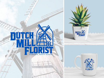 Dutch Mill Florist branding logo logo design mill