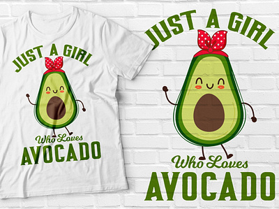 A Girl Avocado T-shirt best selling t shirt branding design graphic design illustration motion graphics tee design typography