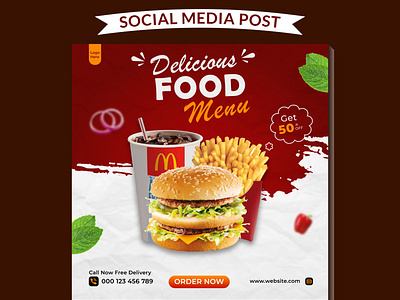 Food Menu - Social Media Post