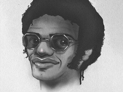 Retrato Música Brasileira character digital painting illustration portrait procreate realism