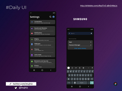 #DailyUI Settings UI mobile screen. app branding design graphic design illustration ui ux