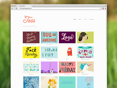 illustrationsByTess illustration portfolio squarespace website