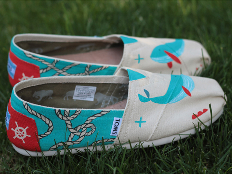 toms fox print shoes